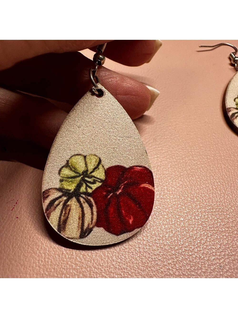 Chic Pumpkin Teardrop Earrings